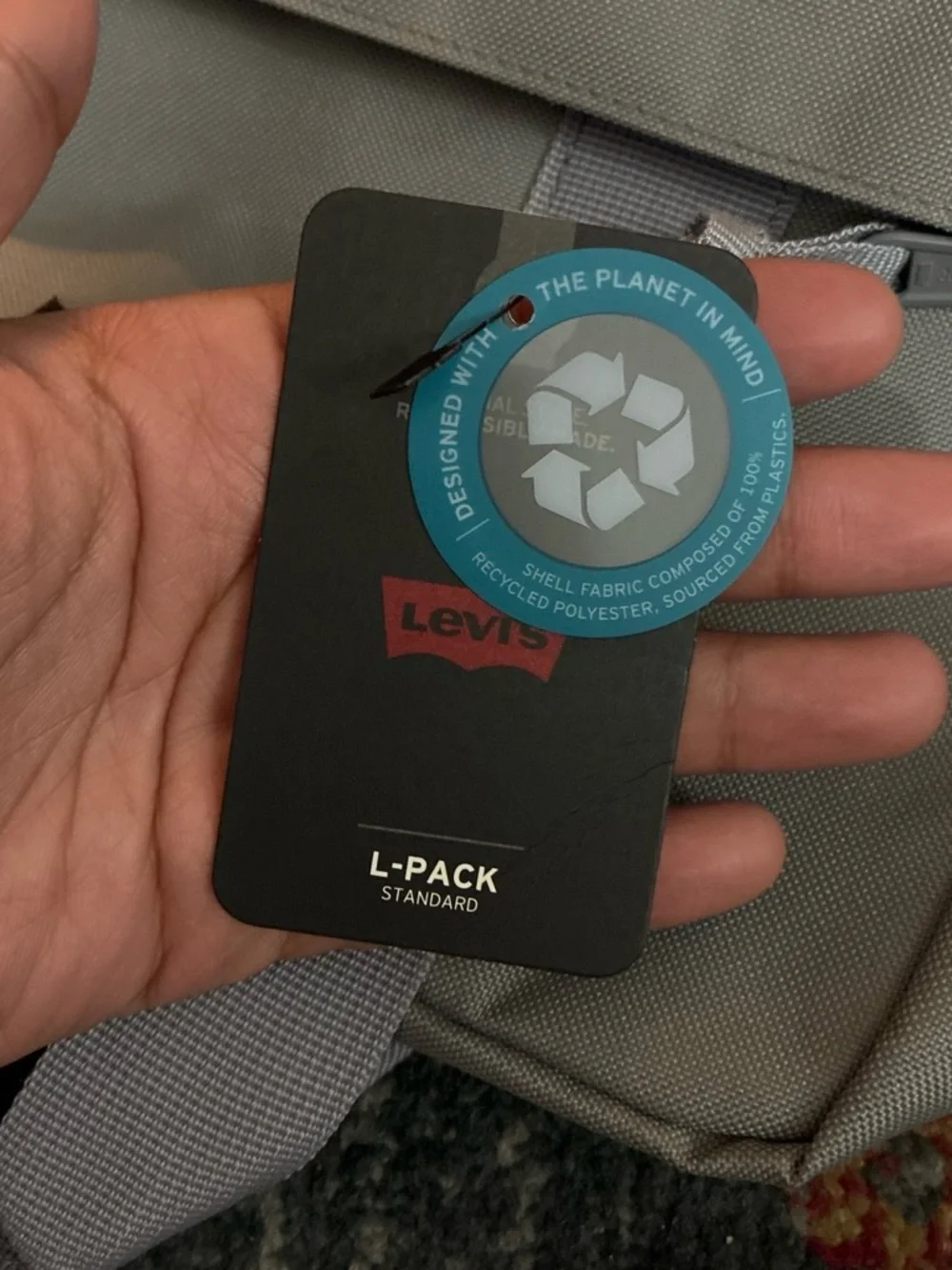 Levi's Light Gray Backpack Tote with Top Handles